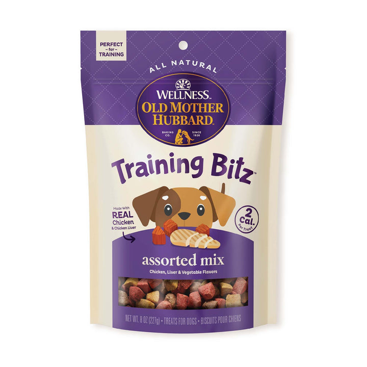 Wellness Old Mother Hubbard Training Bitz Assorted Mix Natural Oven-Baked Biscuits Dog Treats, 8 Ounce Bag