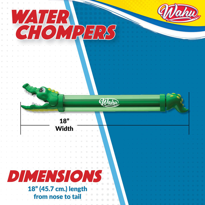 Wahu Water Chompers Alligator Water Blaster Toy for Kids Ages 8+, Kids Water Squirter Water Gun Toy with EZ-Grip Handle, Sprays Over 25'