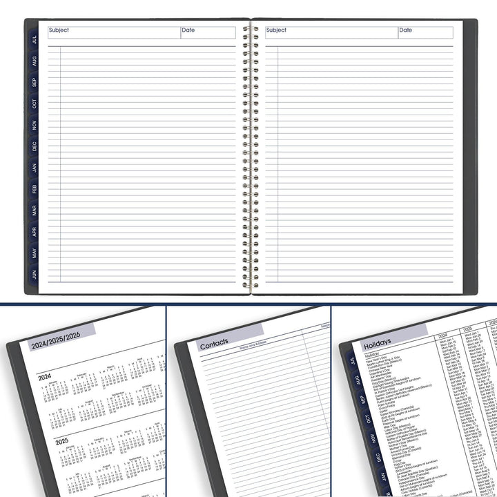 AT-A-GLANCE Planner 2024-2025 Academic, Monthly, 8-1/2" x 11", Large, Monthly Tabs, Flexible Cover, DayMinder, Charcoal (AYC47045) 2024-2025 New Edition