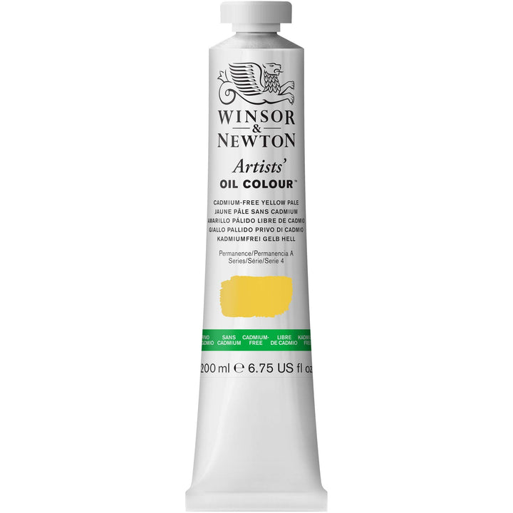 Winsor & Newton Artists' Oil Color, 200ml (6.75 oz) Tube, Cadmium-Free Yellow Pale 6.75-oz Tube