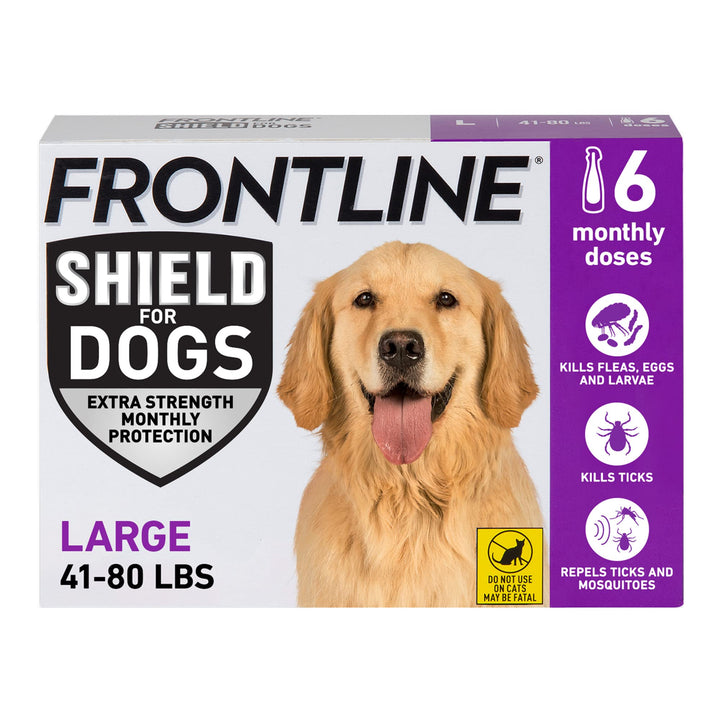 FRONTLINE Shield Flea & Tick Treatment for Large Dogs 41-80 lbs., Count of 6 6 Count