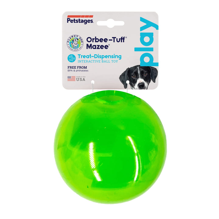 Outward Hound Orbee-Tuff Mazee Interactive Treat Dispensing Puzzle Dog Toy, Green