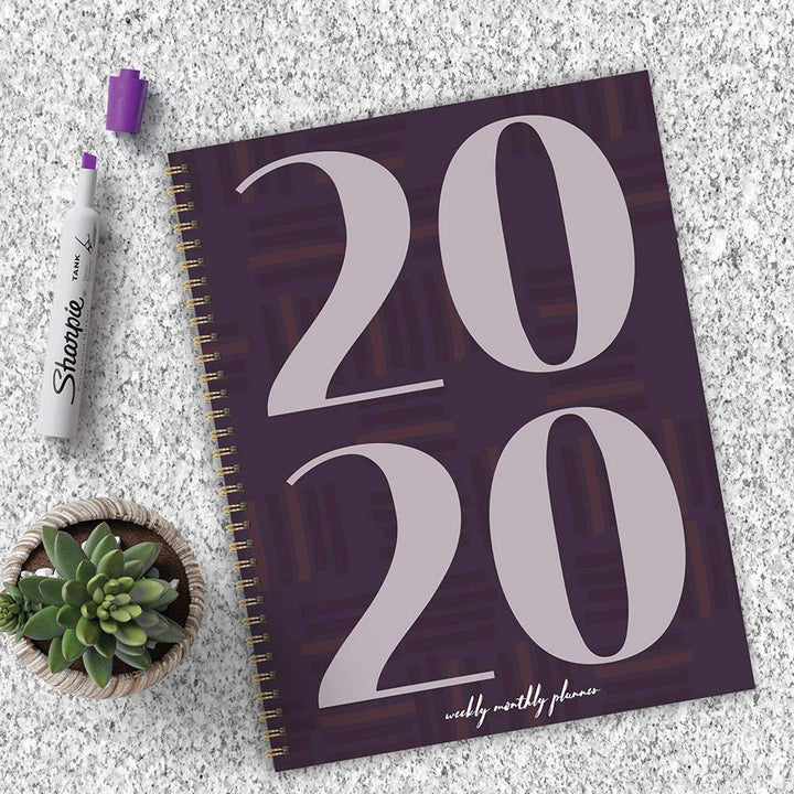 2020 Plum Year Large Weekly Monthly Planner