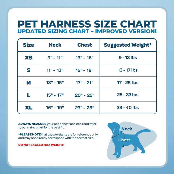 Best Pet Supplies Voyager Adjustable Dog Harness with Reflective Stripes for Walking, Jogging, Heavy-Duty Full Body No Pull Vest with Leash D-Ring, Breathable All-Weather - Harness (Baby Blue), XL Harness (Baby Blue) XL (Chest: 23 - 28")