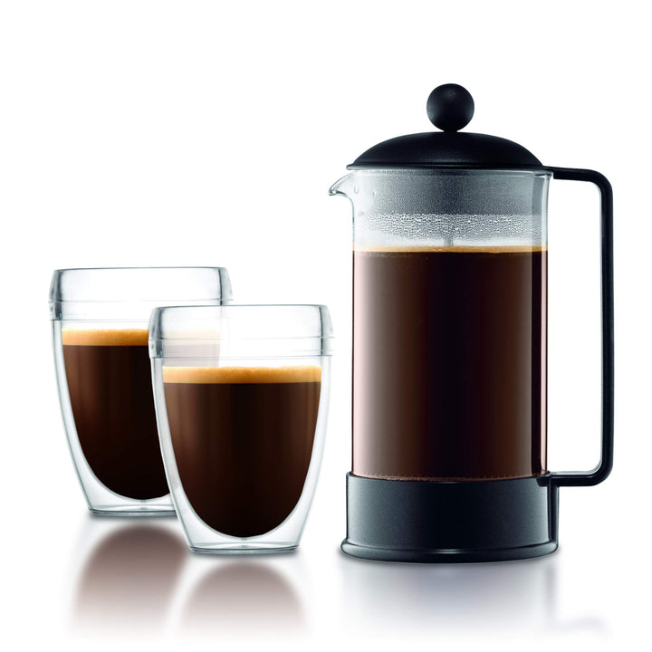 Bodum Brazil French Press Coffee and Tea Maker, 12 oz, Black