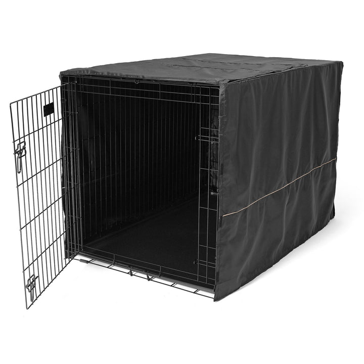 MidWest Homes for Pets Dog Crate Cover, Privacy Dog Crate Cover Fits MidWest Dog Crates, Machine Wash & Dry, Black, 48-Inch