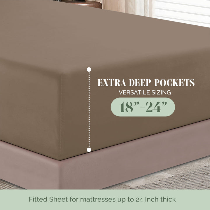 Elegant Comfort 1500 Premium Hotel Quality 18-24 Inches Deep - Extra Deep Pocket Single Fitted Sheet for High Mattress, Luxury and Softest, Smart Pocket - Wrinkle Free, California King, Marine Teal Cal King - EXTRA DEEP Pocket