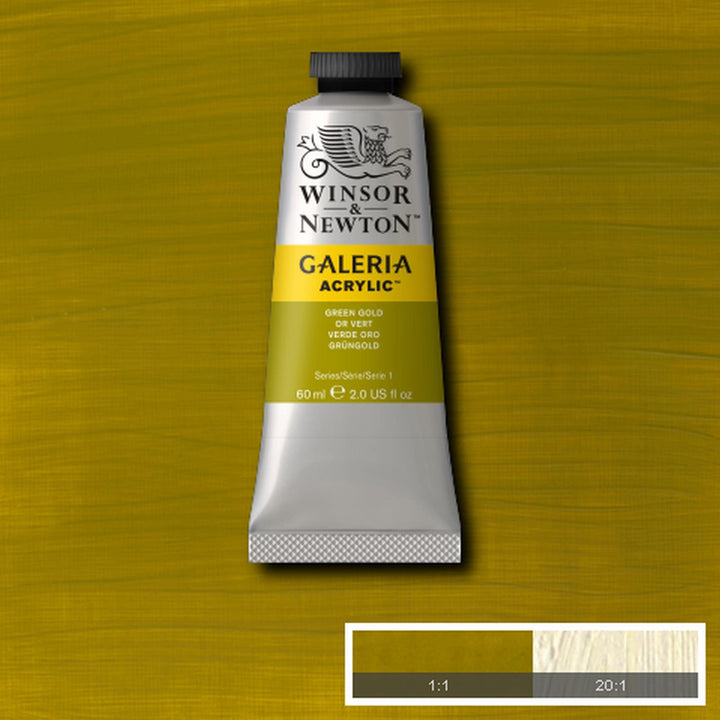 Winsor & Newton Galeria Acrylic Color, 60ml (2-oz) Tube, Green Gold 2-oz Tube