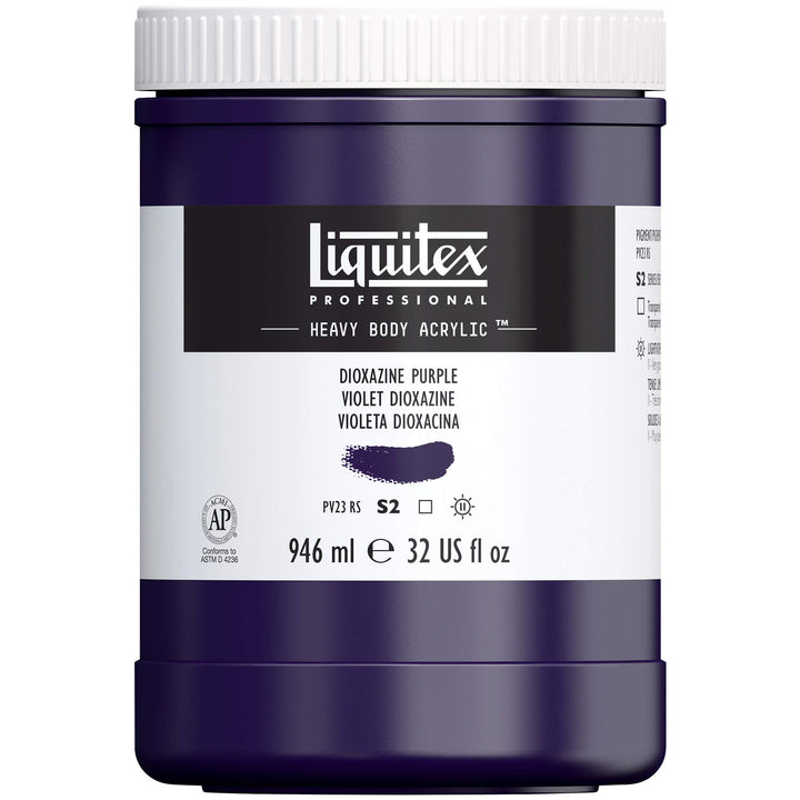 Liquitex Professional Heavy Body Acrylic Paint, 32-oz (946ml) Pot, Dioxazine Purple 32-oz Pot