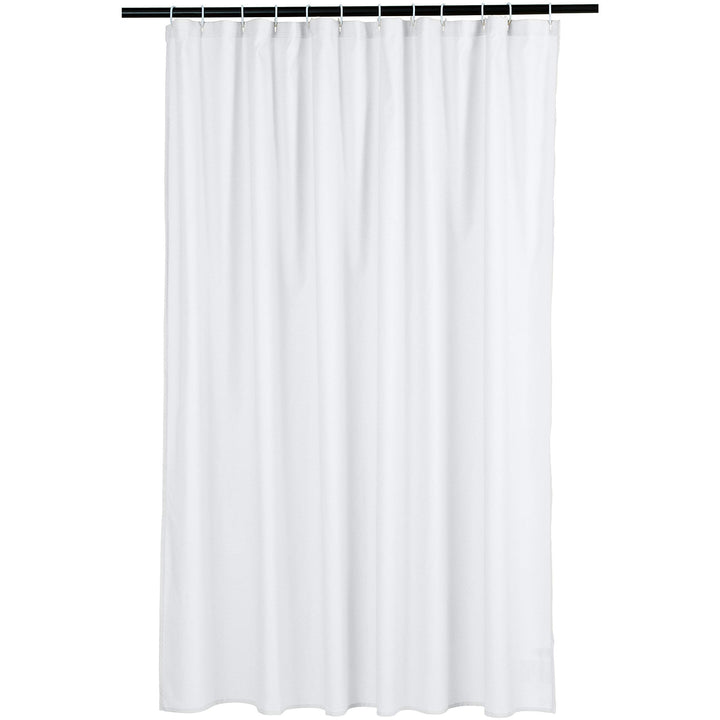 Basics Lightweight Super Soft Easy Care Microfiber Waffle Texture Shower Curtain , 72" x 72", White