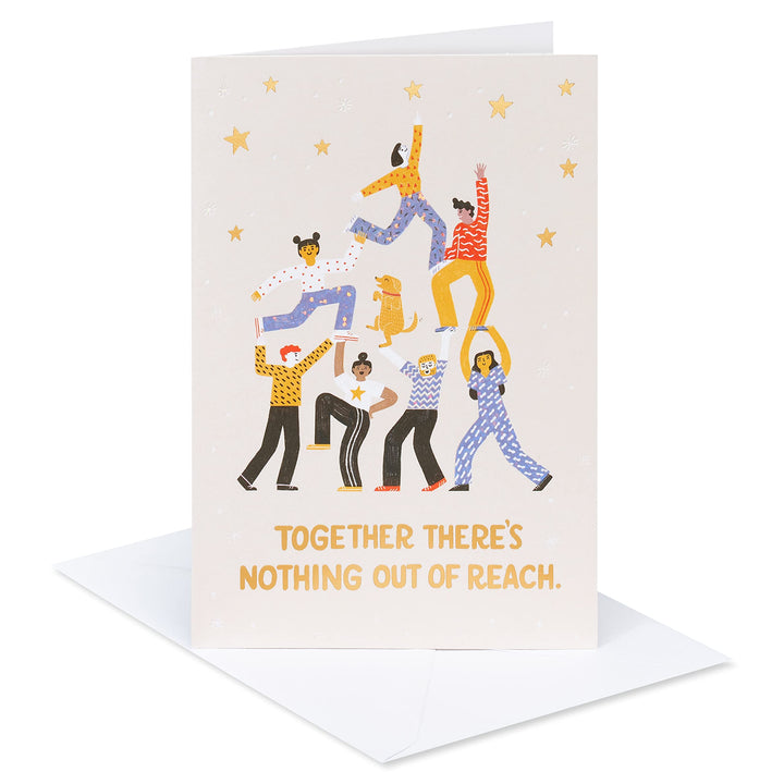 American Greetings Thinking of You Card (Need a Boost) People Pyramid