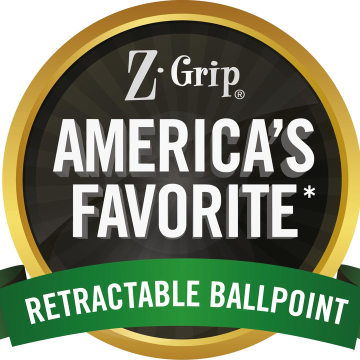 Z-Grip Retractable Ballpoint Pen, Medium Point, 1.0mm, Black Ink, - 48 Pieces, Model Number: 22148