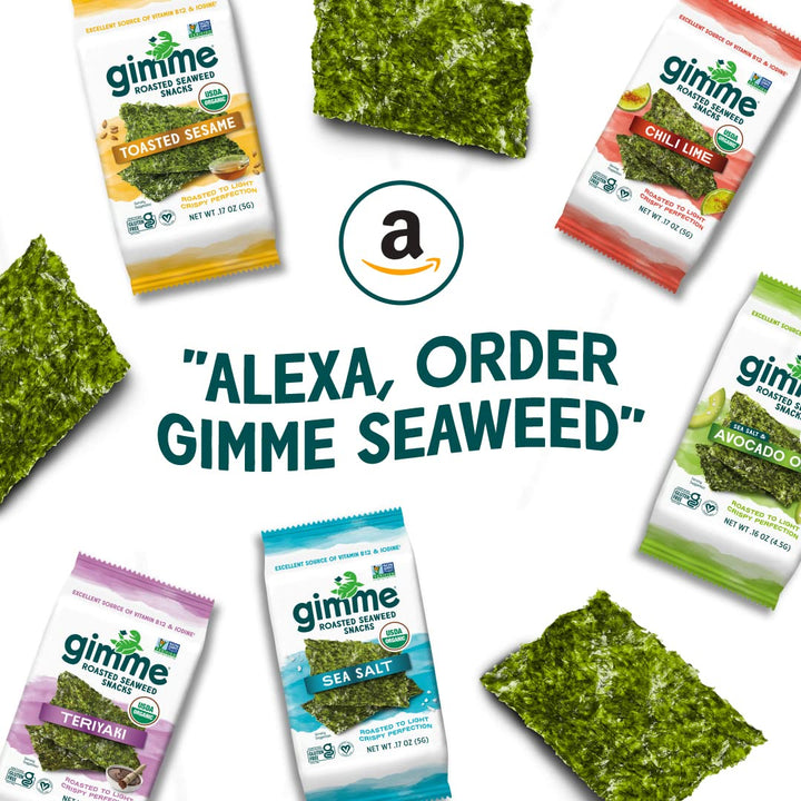 gimMe - Chili Lime - 6 Count - Organic Roasted Seaweed Sheets - Keto, Vegan, Gluten Free - Great Source of Iodine & Omega 3’s - Healthy On-The-Go Snack for Kids & Adults #3 Chili Lime