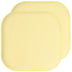 Sweet Home Collection Chair Cushion Memory Foam Pads Honeycomb Pattern Slip Non Skid Rubber Back Rounded Square 16" x 16" Seat Cover, 2 Pack, Yellow