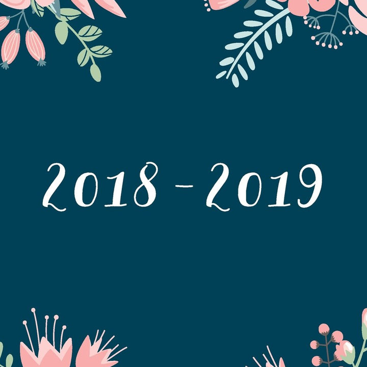 2018-2019, 18 Month Weekly & Monthly Planner | 2018-2019: Navy Floral, July 2018 - December 2019, 6” x 9” (2018 2019 18-Month Daily Weekly Monthly Planner, Organizer, Agenda and Calendar)