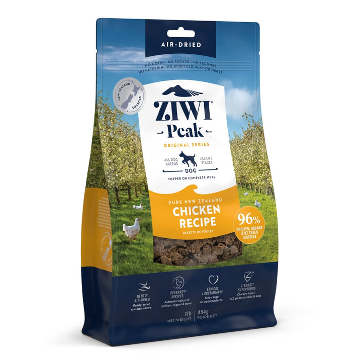 ZIWI Peak Air-Dried Dog Food  All Natural, High Protein, Grain Free and Limited Ingredient with Superfoods (Chicken, 1.0 lb)