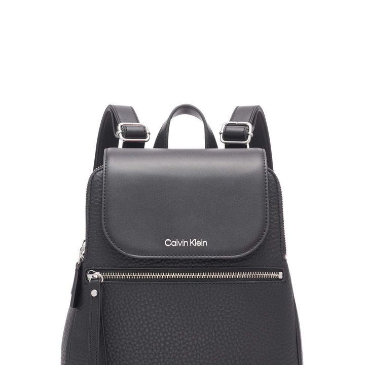 Calvin Klein Reyna Novelty Key Item Flap Backpack, Dove Grey