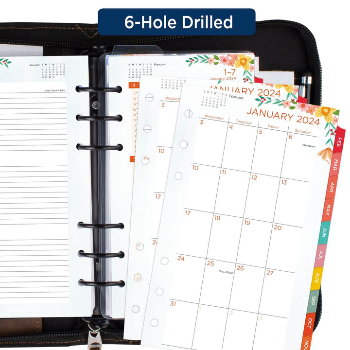 AT-A-GLANCE 2024 Daily & Monthly Planner Refill, 52111 Day-Timer, 5-1/2" x 8-1/2", Size 4, Desk Size, Kathy Davis (KD81-125-24) 2024 Old Edition