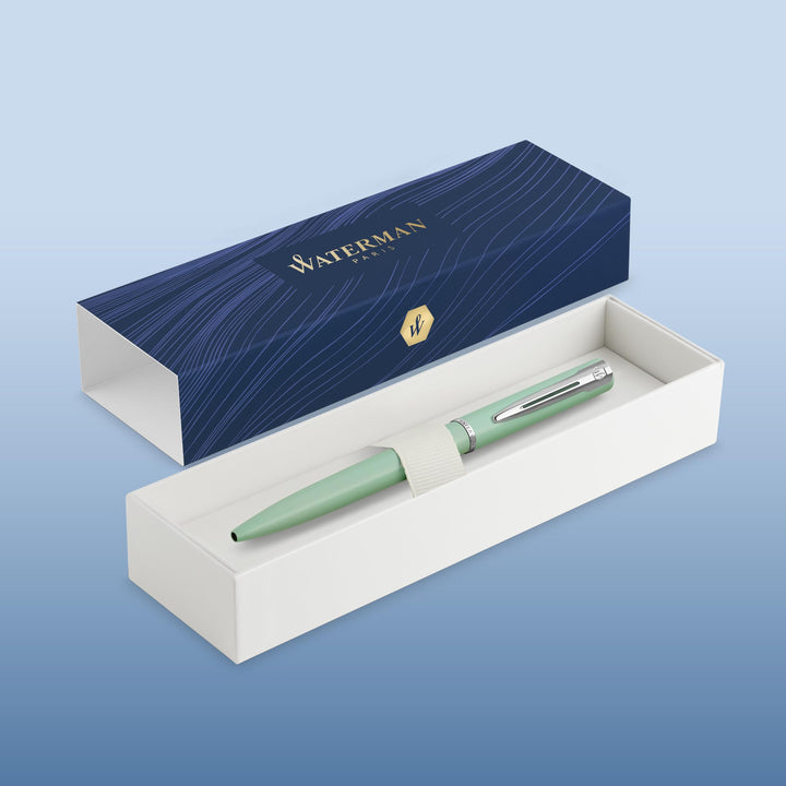 Waterman Allure Ballpoint Pen Mint Green Pastel Lacquer Medium Point Blue Ink With Gift Box Pastel Green