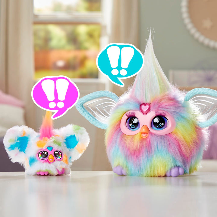 Furby Furblets Loo-Lay Mini Friend, 45+ Sounds & Music, Speaks Only Furbish, Electronic Plush Toys for 6 Year Olds & Up, Multicolor Loo-lay (Gamer Music)