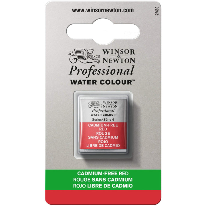 Winsor & Newton Professional Watercolor, Half Pan, Cadmium-Free Red