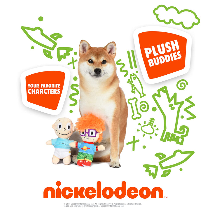 Nickelodeon for Pets Rugrats Tommy and Chuckie Figure Plush Figure Dog Toys - 6 Inch Baby Nickelodeon Toys - 2 Rugrats Toys for Dogs from Nickelodeon 90s - Nickelodeon Small Plush Toys for Dogs Chuckie and Tommy Plush