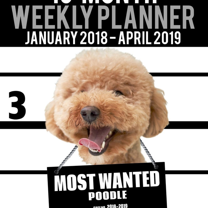 2018-2019 Weekly Planner - Most Wanted Poodle: Daily Diary Monthly Yearly Calendar Large 8.5" x 11" Schedule Journal Organizer (Dog Planners 2018-2019)