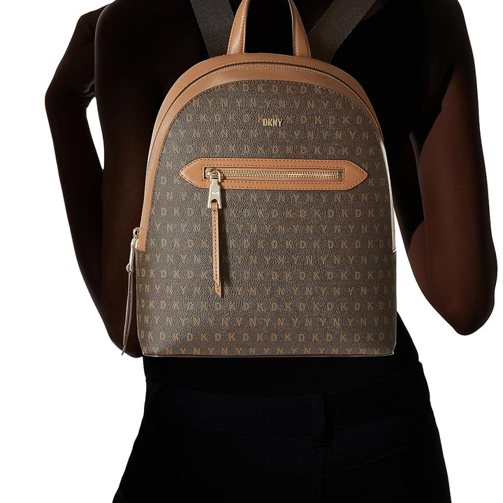 DKNY CHELSEA BACKPACK, MOCHA/CASHEW Large