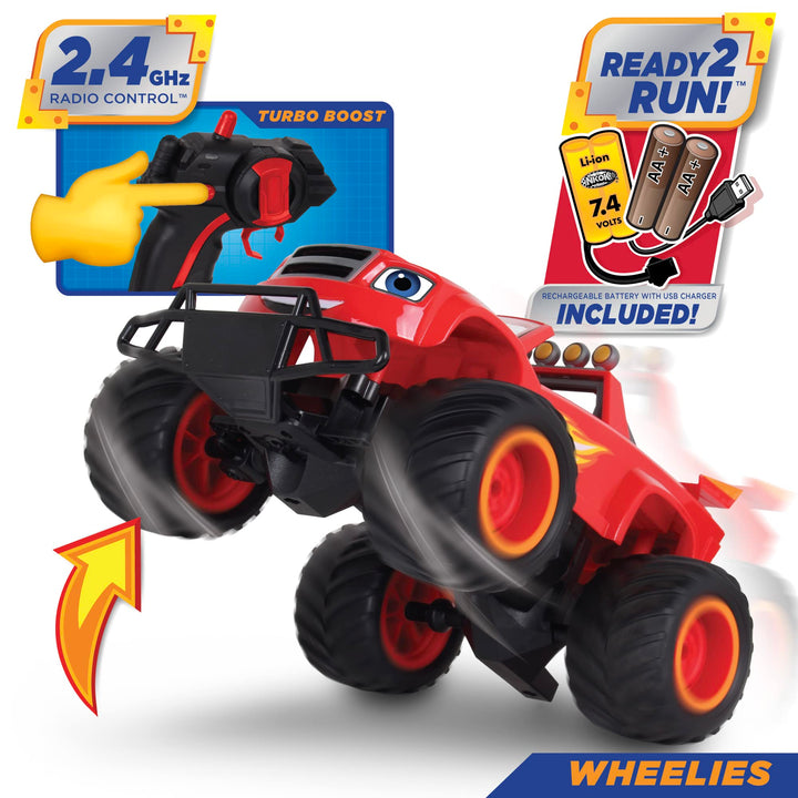 NKOK Blaze and The Monster Machines RC: High Performance Blaze - Nickelodeon, Remote Control Offroad Monster Truck