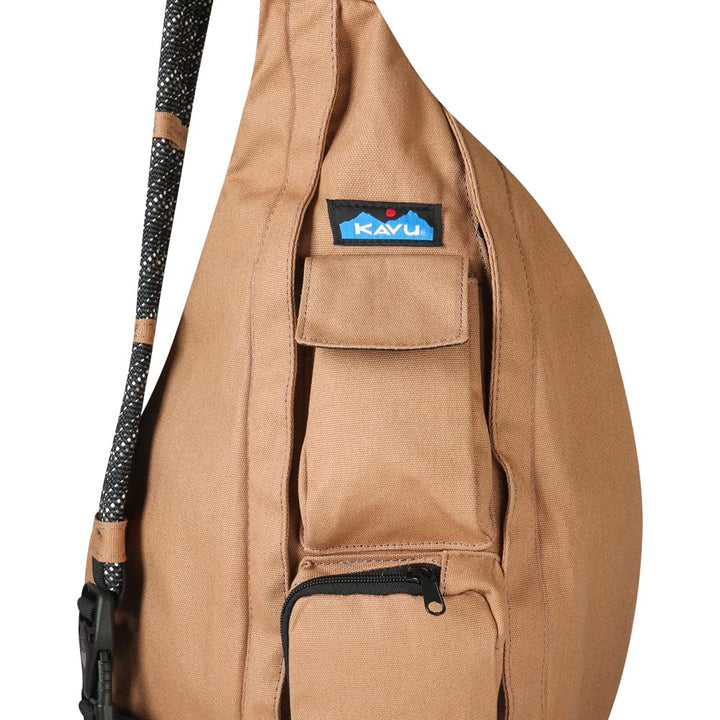 KAVU Original Rope Bag Sling Pack with Adjustable Rope Shoulder Strap Beach Doodle