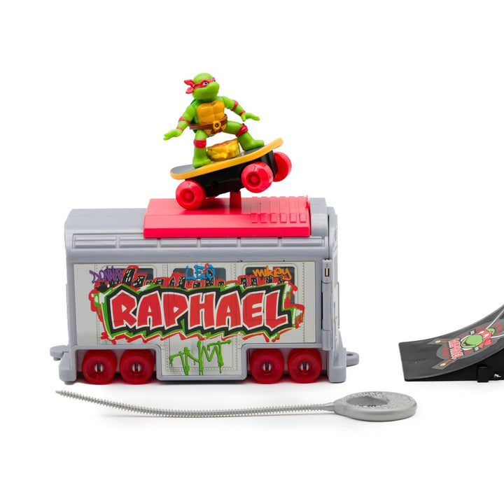 Teenage Mutant Ninja Turtles 5" Switch Kick Subway Launcher - Raphael -Launch and Battle with Ninja Action - Ages 3+