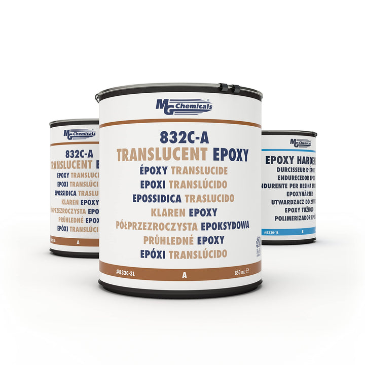 MG Chemicals 832C Translucent Epoxy Encapsulating and Potting Compound for Electronics, 2-Part 0.67 Gallon Kit 86 fl. oz kit