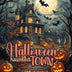 Halloween Haunted Town: A Spooky Coloring Book for Adults and Teens