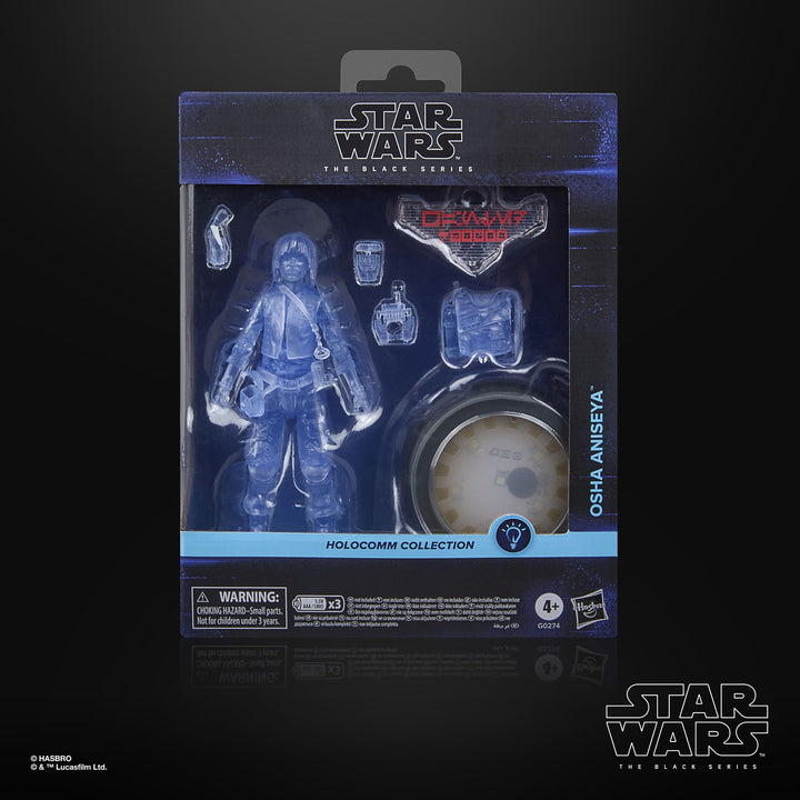 STAR WARS The Black Series Holocomm Collection OSHA Aniseya, Collectible 6 Inch Action Figure with Light-Up Holopuck