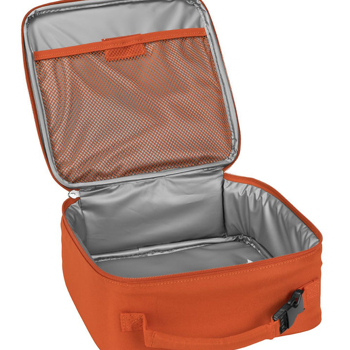 LEGO Orange Brick Lunch Box, Durable and Insulated, with Zipper Pocket and Mesh Lining, for Kids and Adults