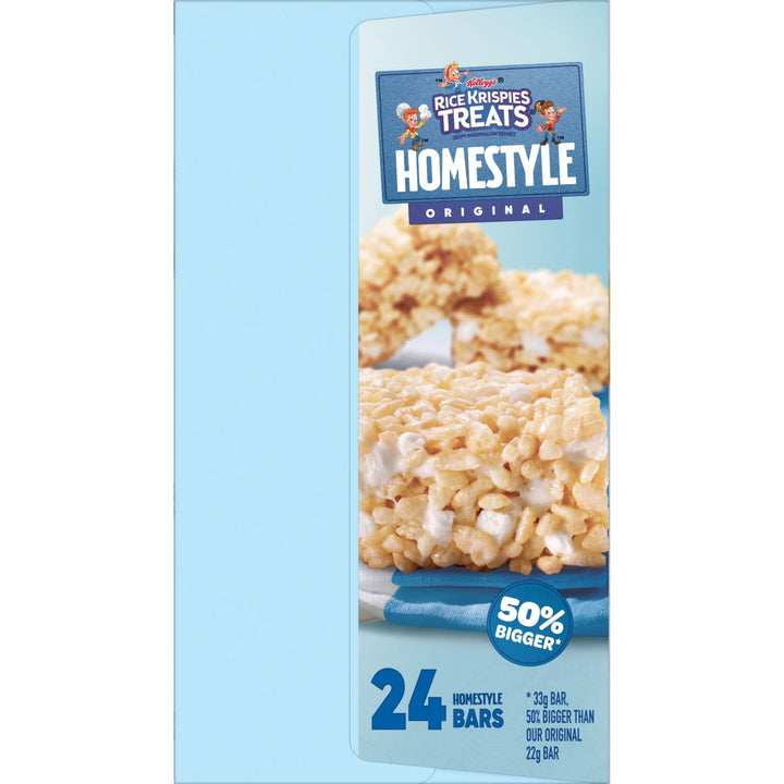 Rice Krispies Treats Homestyle Marshmallow Snack Bars, Kids Snacks, Lunch Snacks, Original, 27.9oz Box (24 Bars) 24 Count