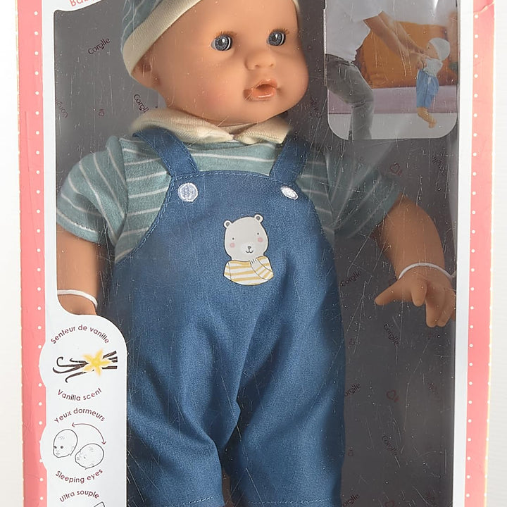 Corolle Bébé Calin Mael Boy Baby Doll - 12" Soft Body Doll with Blue Outfit, Sleeping Eyes That Open and Close, Vanilla Scented, Mon Premier Poupon Collection for Ages 18 Months and up