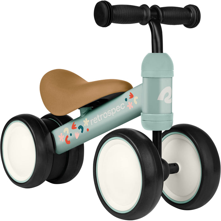 Retrospec Cricket Baby Walker 4-Wheel Balance Bike for Ages 12-24 Months Toddlers | First Birthday Gift - Toddler Bicycle Toy for 1 Year Old’s - Ride On Toys for Boys & Girls Olive Drab One Size