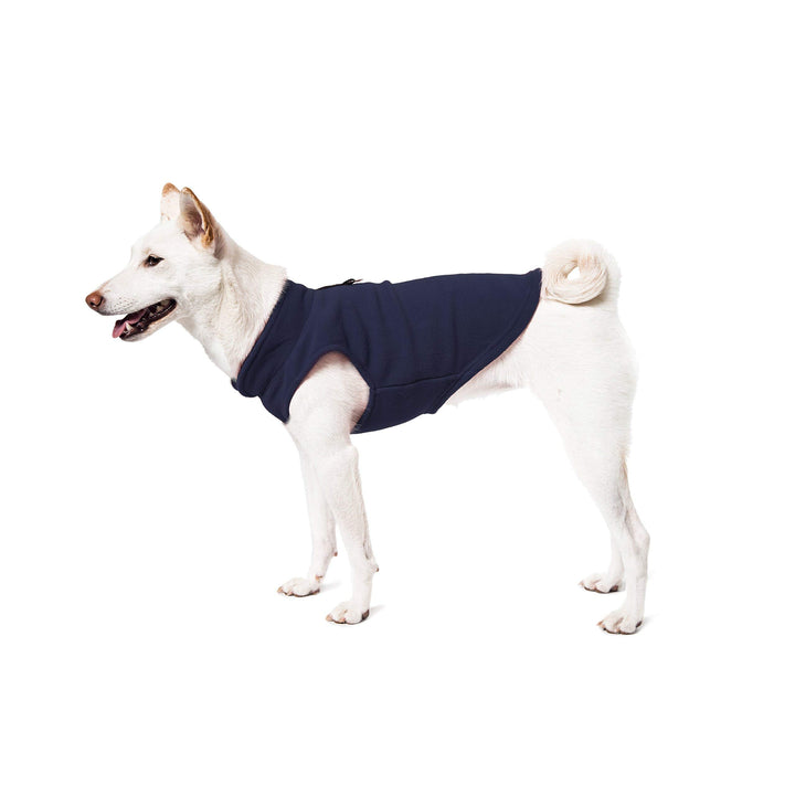 Gooby Fleece Vest Dog Sweater - Lavender, X-Small - Warm Pullover Fleece Dog Jacket with O-Ring Leash - Winter Small Dog Sweater Coat - Cold Weather Dog Clothes for Small Dogs Boy or Girl X-Small (Around 4-lb)