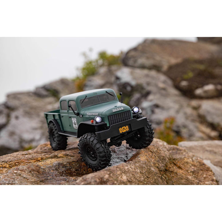 Axial RC Truck SCX24 40's 4 Door Dodge Power Wagon Green 1/24 4 Wheel Drive-RTR(Everything Needed to Run Included) AXI00007T2