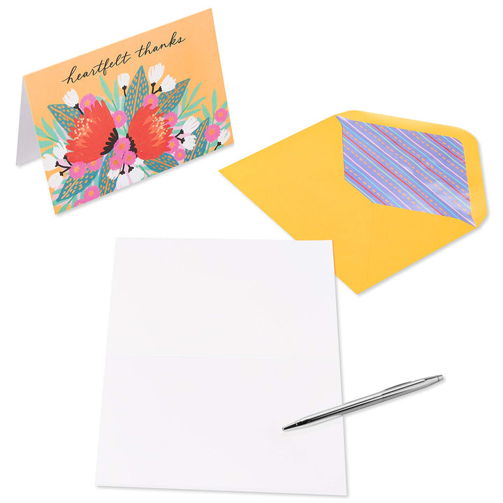 Papyrus Thank You Cards with Envelopes, Vibrant Florals (20-Count)