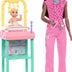 Barbie Baby Doctor Doll with Brunette Fashion Doll Wearing Pink Scrubs, 1 Baby Doll with Baby Accessories & Furniture