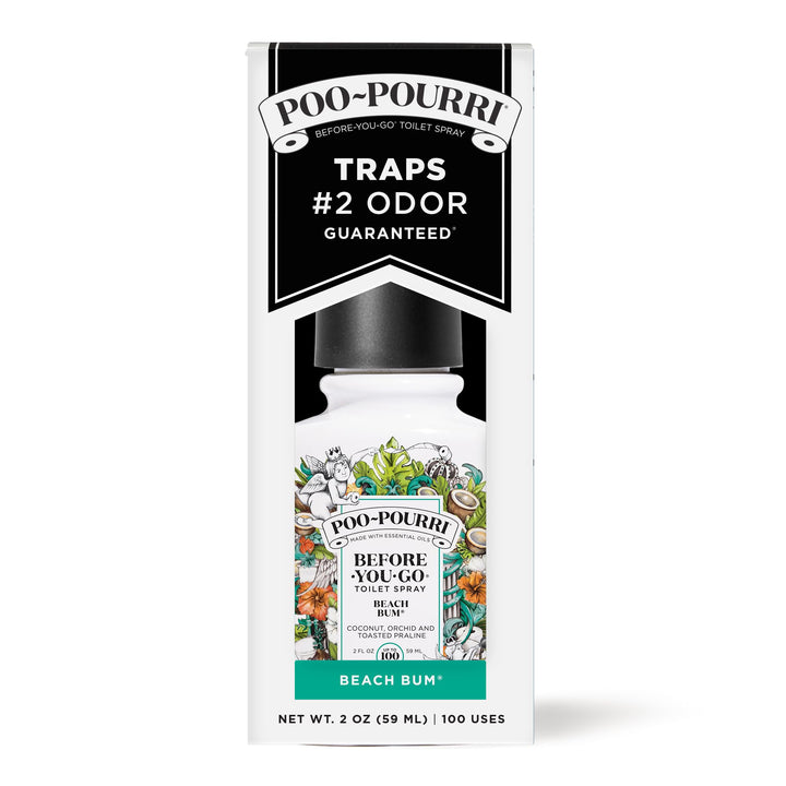 Poo-Pourri Before-You-Go Toilet Spray, Beach Bum, 1 Fl Oz Pocket Travel Size - Coconut, Orchid and Toasted Praline 1 Fl Oz (Pack of 1)