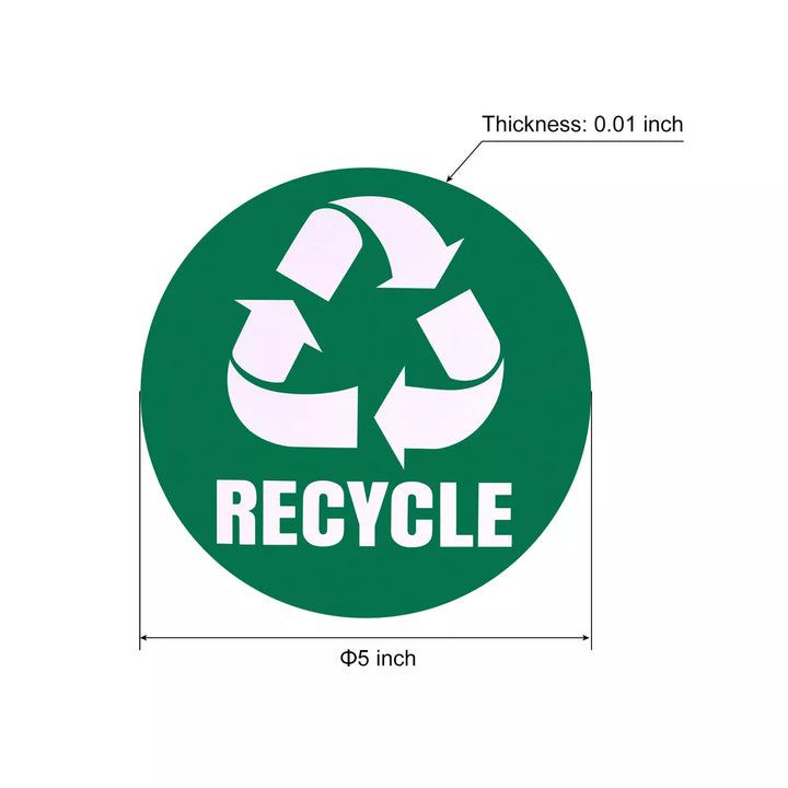 Unique Bargains Recycle Sticker Trash Can Bin Labels Self-Adhesive Recycling Vinyl for Home Kitchen Office Indoor Use