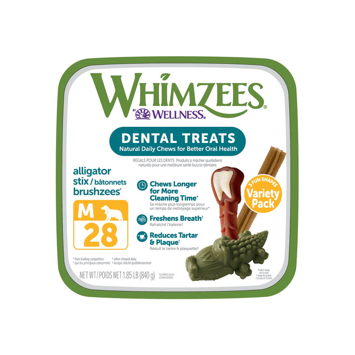 WHIMZEES by Wellness Value Box Natural Dental Chews for Dogs, Long Lasting Treats, Grain-Free, Freshens Breath, Small Breed, 89 count Dental Small 2.9 Pound (Pack of 1)