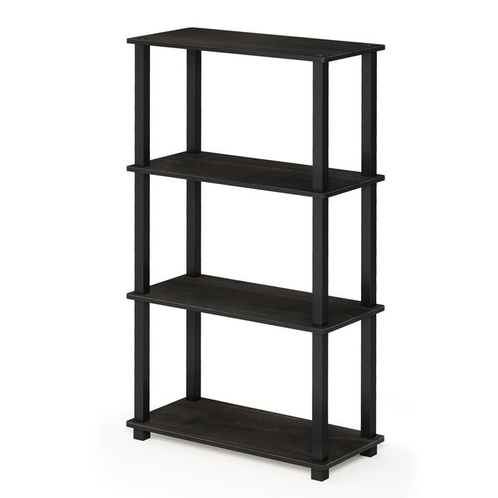 Furinno Turn-N-Tube 5-Tier Multipurpose Shelf / Display Rack / Storage Shelf / Bookshelf, Classic Tubes, Sonoma Oak/White 5-Tier Classic Tube