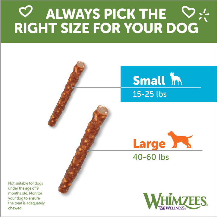 WHIMZEES Natural Grain Free Daily Dental Long Lasting Dog Treats, Veggie Sausage, Small, Bag of 28 28 Count (Pack of 1)