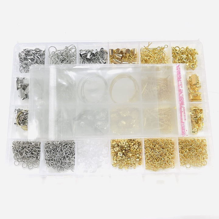 Expo International Jewelry 24 Gold/Silver Plated Items Findings Kit