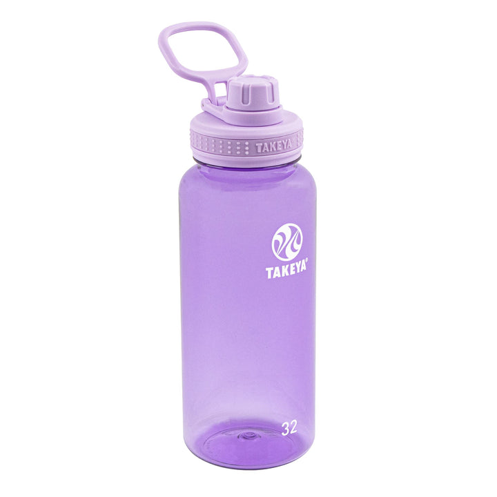 Takeya 32 oz Tritan Plastic Sport Water Bottle with Spout Lid, Premium Quality, BPA Free Food Grade Materials, Vivacity Purple