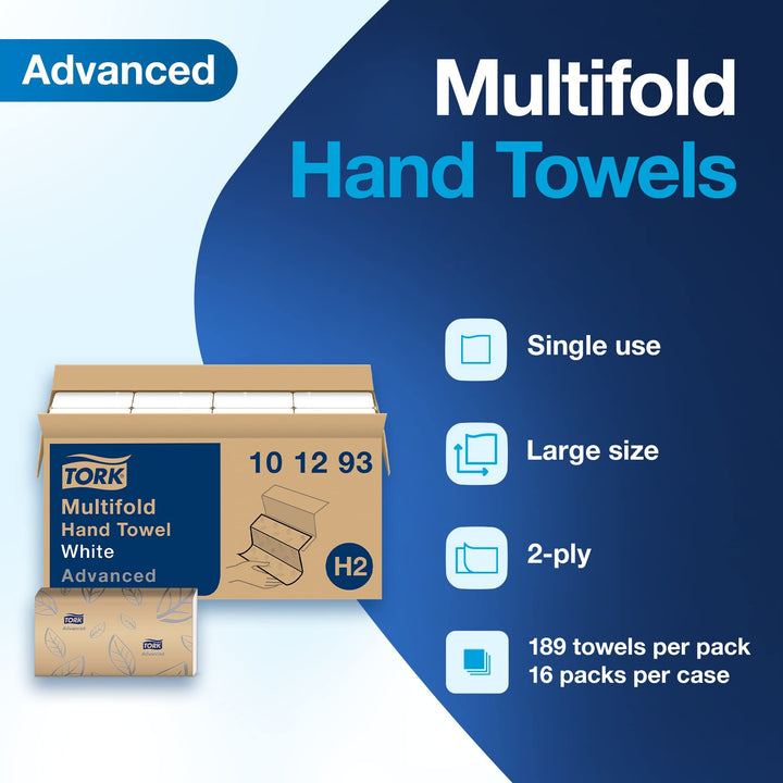 Tork Xpress Multifold Paper Towel Dispenser (Stainless Steel) and Tork Xpress Soft Multifold Hand Towels (16 Packs) Towel Dispenser + Towel, Soft, 16x135 Sheets